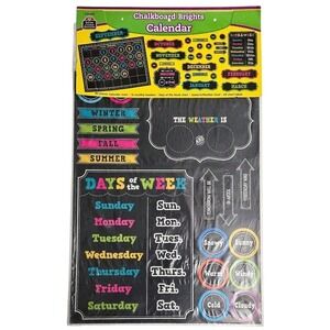 NWT Teacher‎ Created Resources Calendar Chalkboard Brights Bulletin Board Set